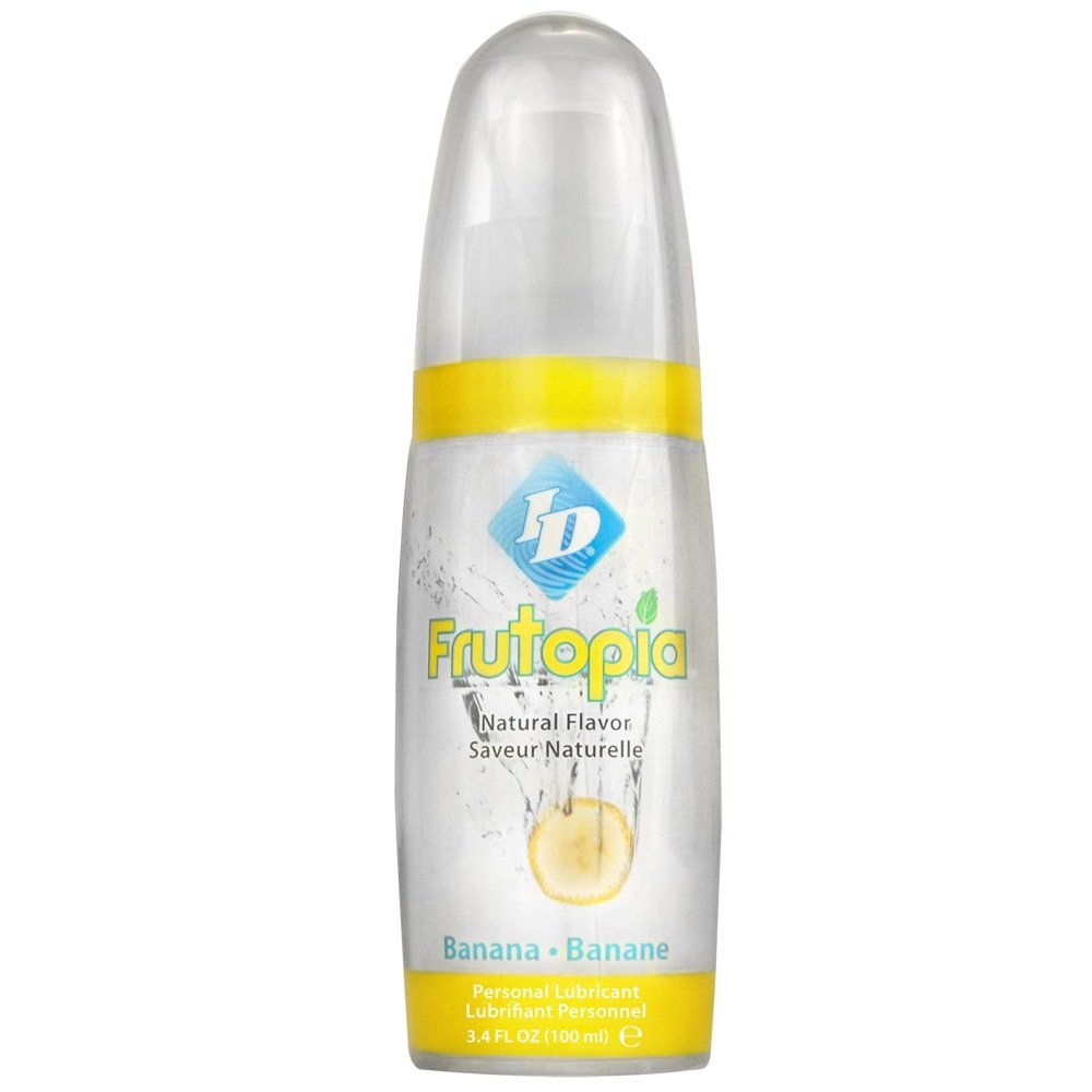 ID Frutopia Personal Lubricant - Banana Flavored, Water Based Lube, 3.4 Fl Oz Bottle