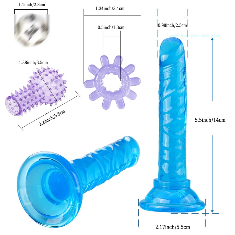 G Spot Dildo Vibrator Anal Plug Beginner Set 17 PCS Butt Plugs Sex Toy Training Kit- G Spot for Beginner Adult Unisex Women and