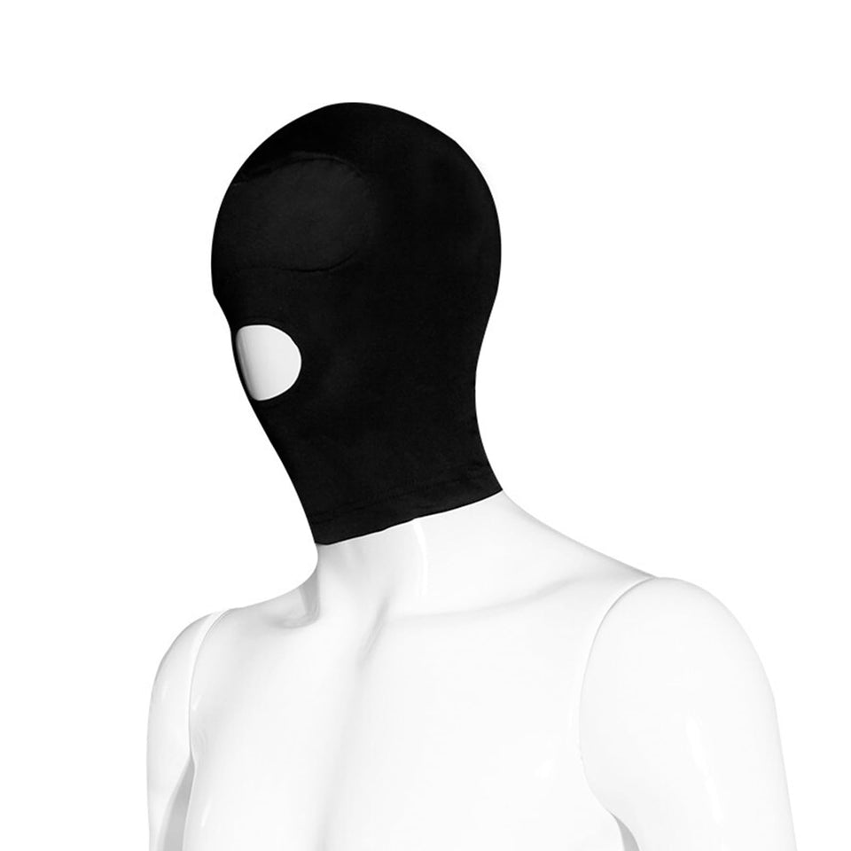 Fanmorph 4 Pcs Zentai Black Hoods, Mischief Head Cover, Role-playing Masks with Unknown Mystery, Light SM Sex Play, Unisex Elast