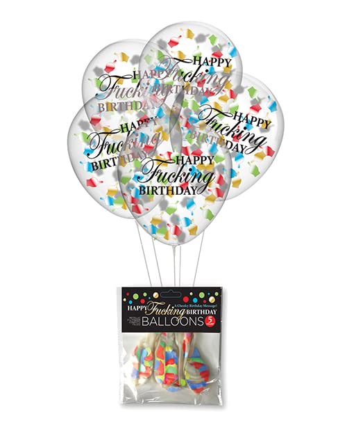 Happy F*Ing Birthday Confetti Balloons