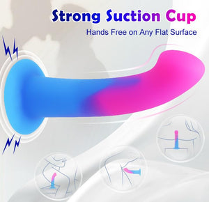 G Spot Silicone Dildo Sex Toy Vibrator, 7'' Realistic Liquid Soft Dildos Feels Like Skin Ultra Lifelike Anal Toys Couple Stimula