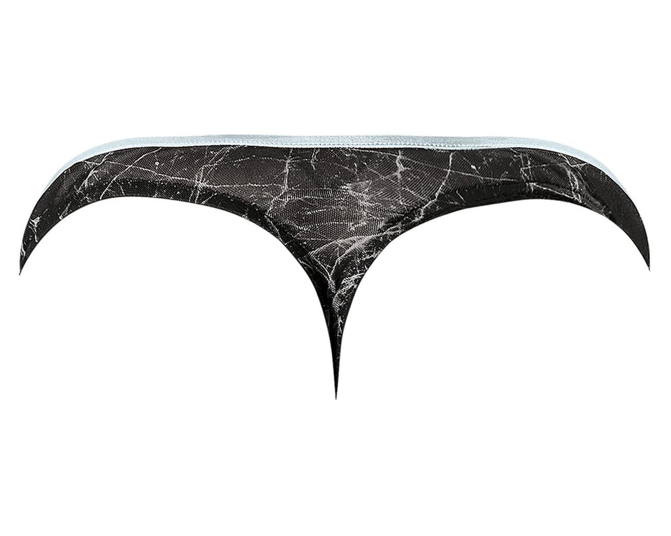 Marble Mesh Mini Thong Black L/Xl