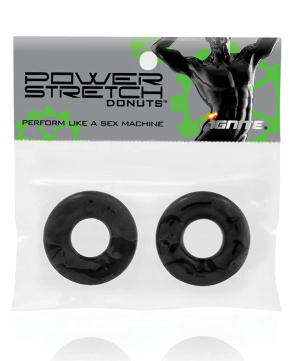 Si Novelties Ignite Thick Power Stretch Donut Cock Ring, Clear