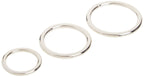 Spartacus Metal Cock Ring, Chrome, 3-Pack