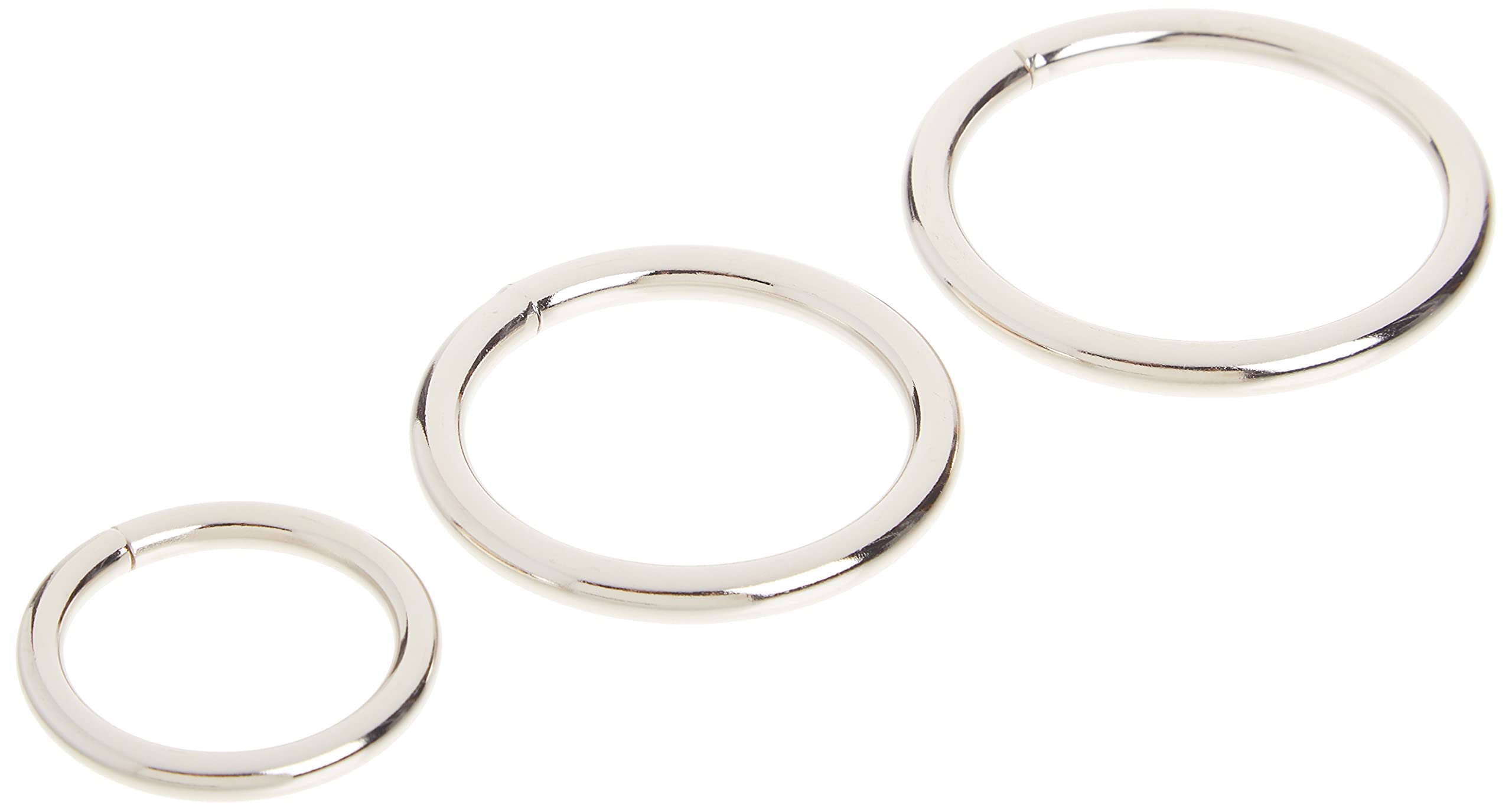 Spartacus Metal Cock Ring, Chrome, 3-Pack