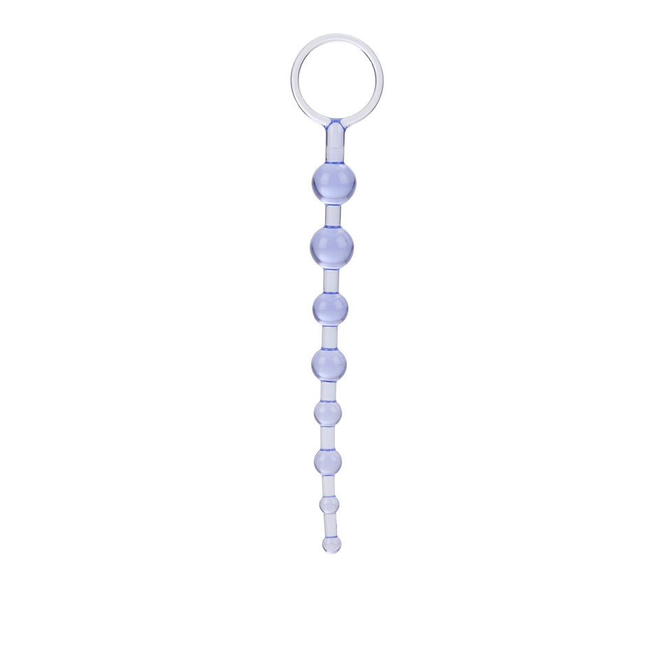 Calexotics First Time Love Beads, Butt Plug With Retrieval Ring And Graduated Anal Beads - Purple Se-0004-32-2