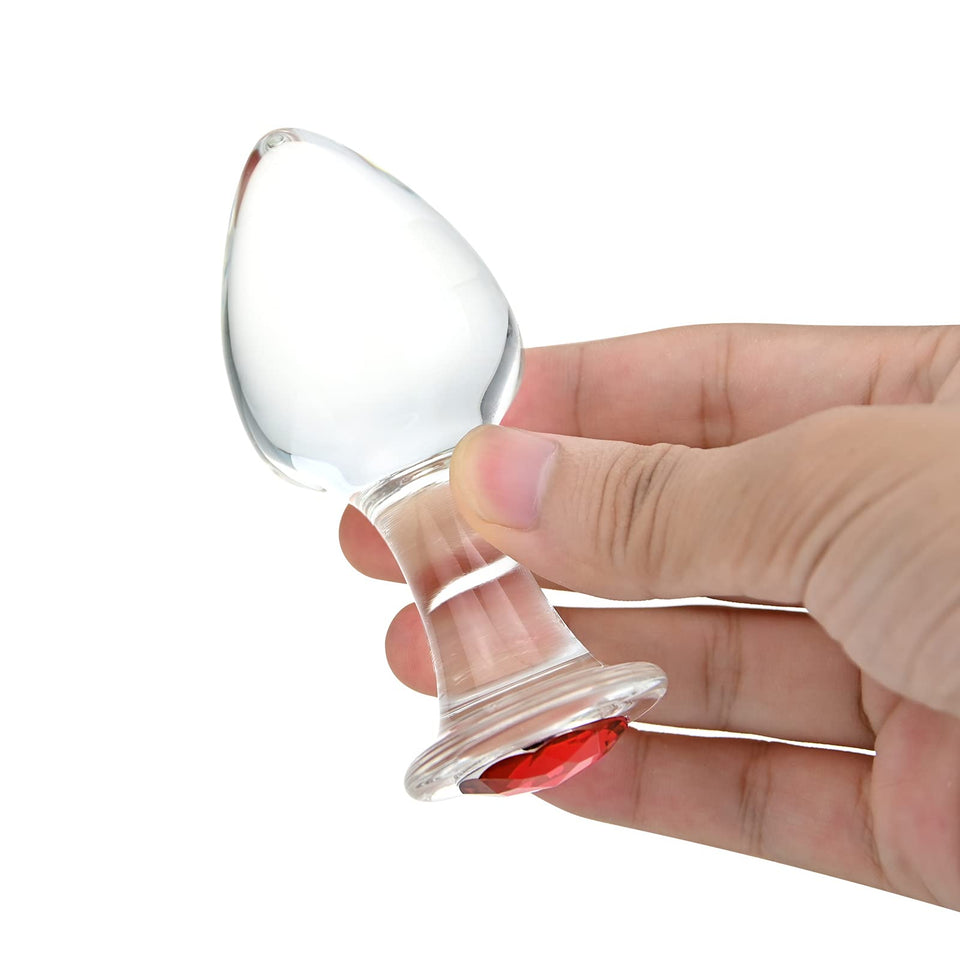 Crystal Anal Plug Bum Plugs Jewelry Anal Trainer Sets Adults Toys, Glass Butt Plug Large Medium Small Anal Stimulation Sex Toys