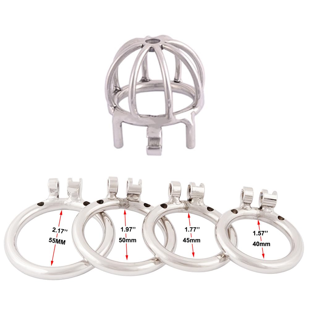TERNENCE Metal Male Chastity Device Small 304 Steel Stainless Comfortable Cock Cage Adult Game Sex Toy D240 (1.57 inch / 40mm)