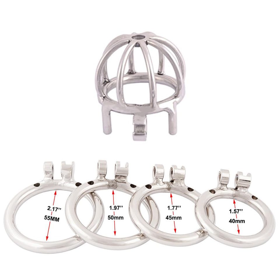 TERNENCE Metal Male Chastity Device Small 304 Steel Stainless Comfortable Cock Cage Adult Game Sex Toy D240 (1.57 inch / 40mm)