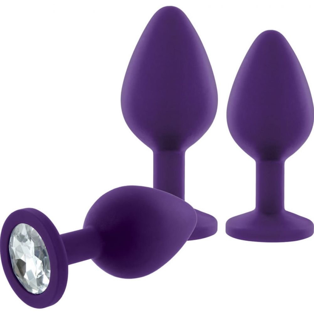 Rianne S 3-Piece Booty Plug Set Purple