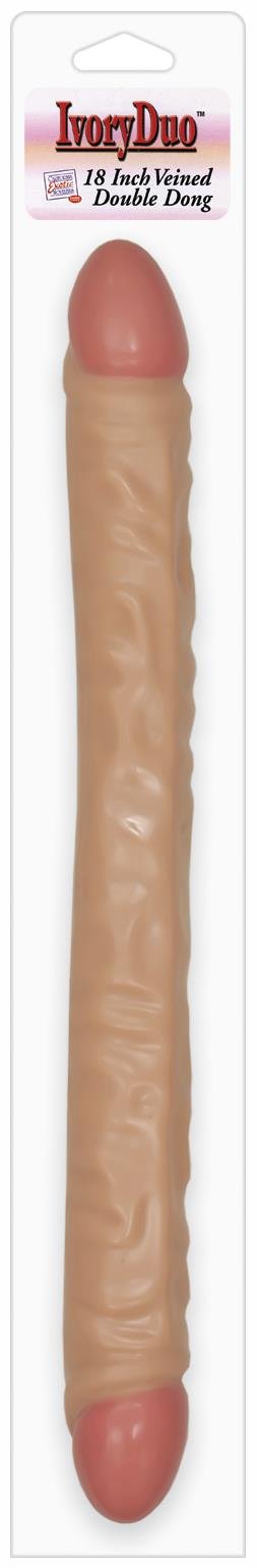 Ivory Duo 18In Veined Double Dong