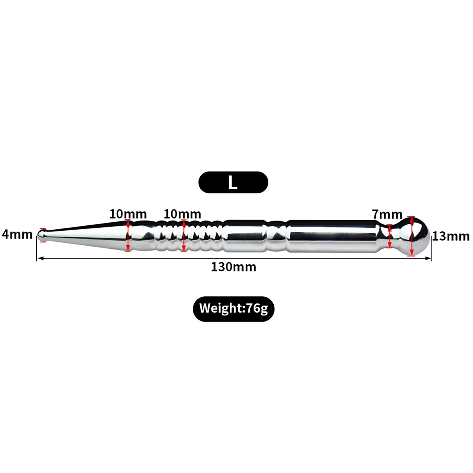 Urethral Sounds Dilator for Adult Training Smooth Double Head Penis Plug Sex Toys for 4 Different Size Metal Catheters Dilators