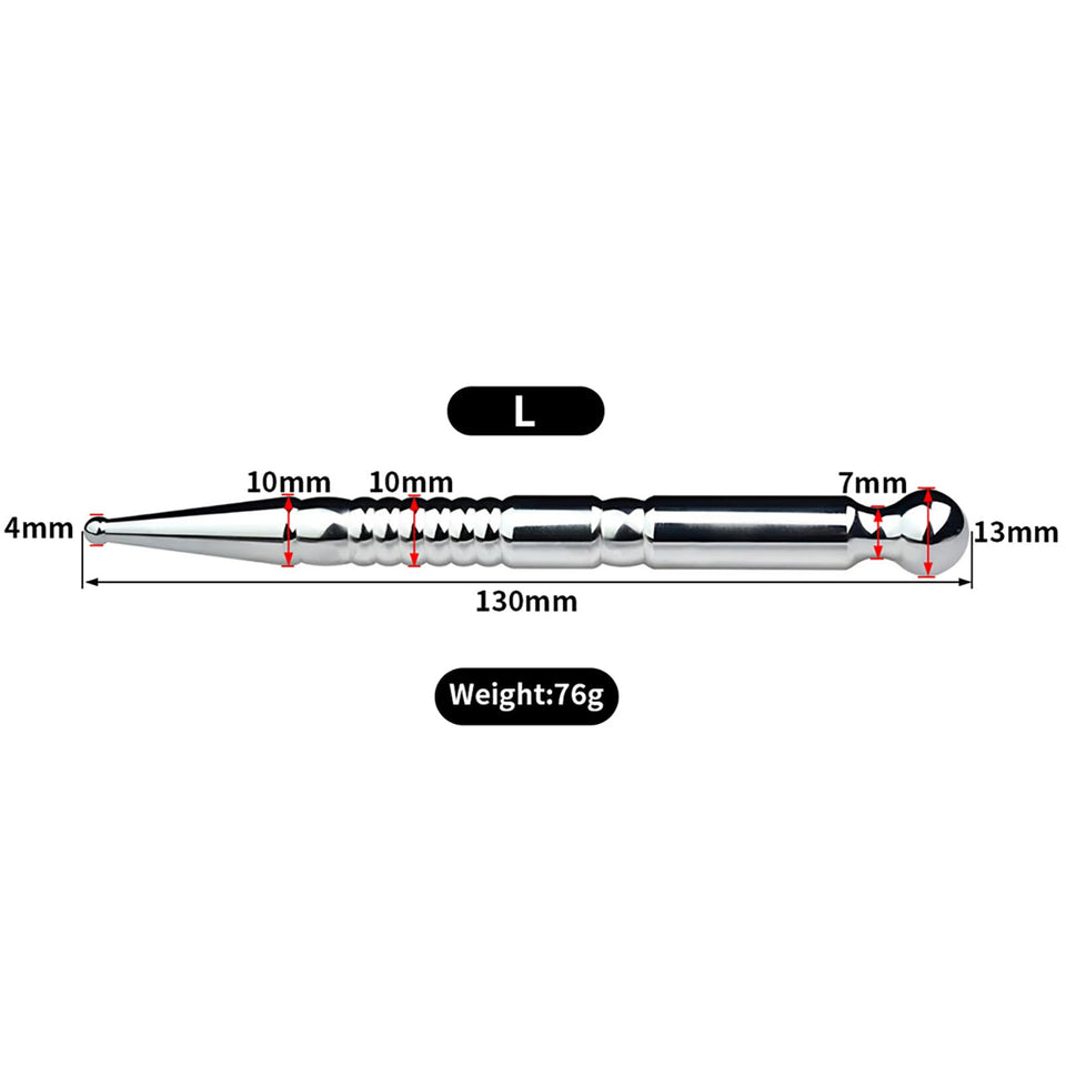 Urethral Sounds Dilator for Adult Training Smooth Double Head Penis Plug Sex Toys for 4 Different Size Metal Catheters Dilators
