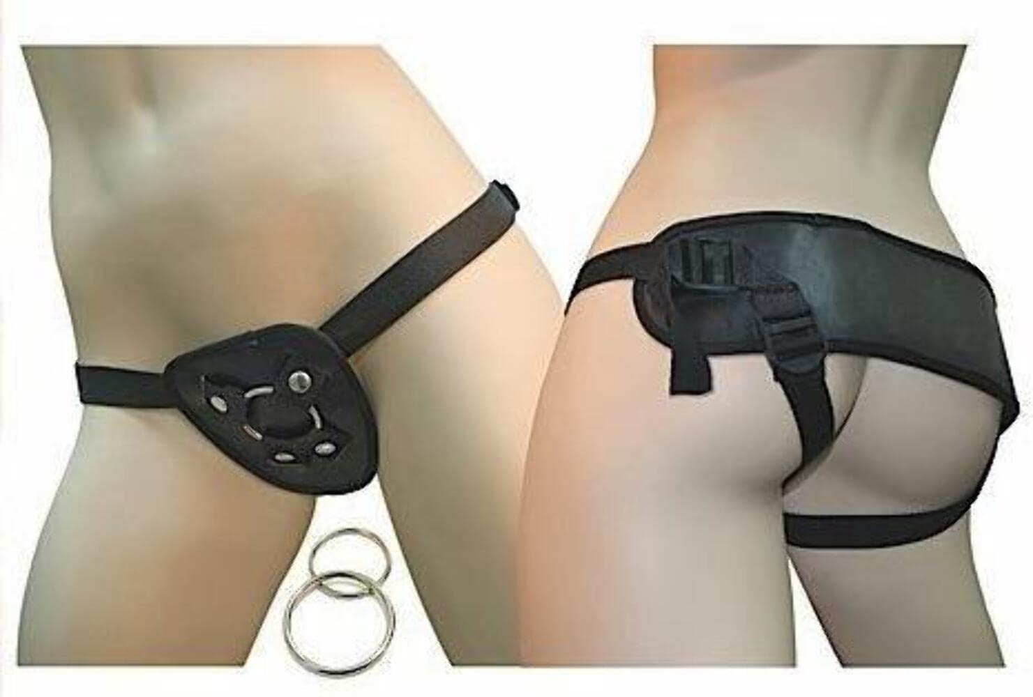 Real Skin All American Whoppers Universal Harness Dildo, Black