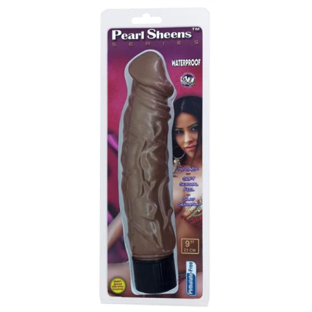 Golden Triangle Pearl Shine Waterproof 9 Vibrator  Brown