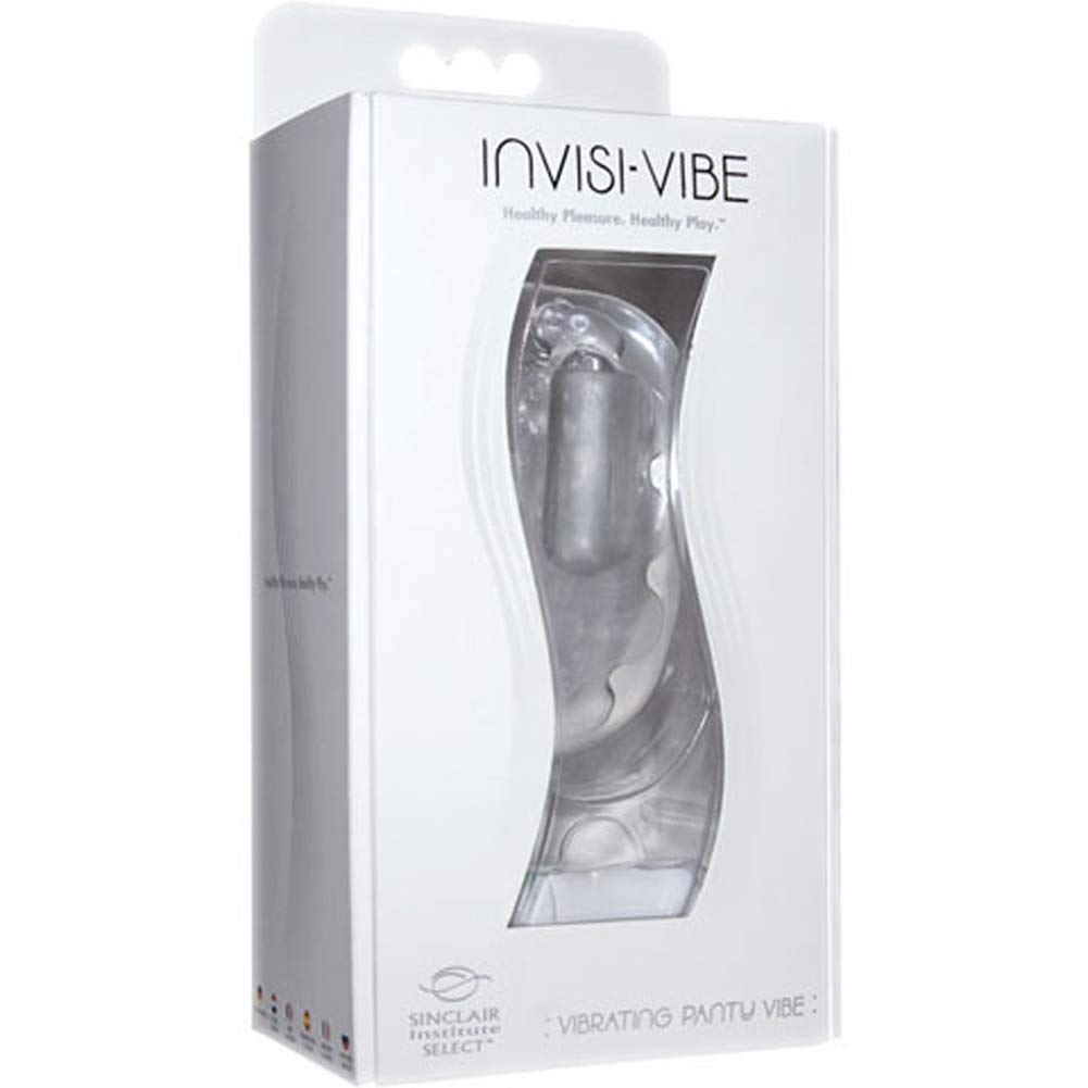 Sinclair Institute Select Invisi-Vibe Vibrating Panty Vibe, Clear And White Bullet