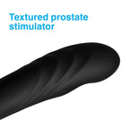 Alpha-Pro 17X P-Trigasm 3-In-1 Silicone Prostate Stimulator, Black, 6.5 Inch In Total Length, 5.3 Inch Insertable Length, 1 Inch