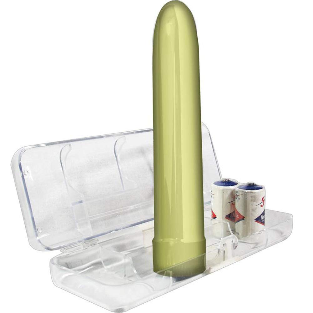 Slim Line Plastic Vibrator, Yellow, 7 Inch