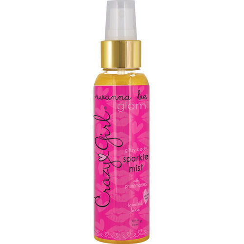 (D) CRAZY GIRL WANNA BE GLAM GLITZY BODY SPARKLE MIST GOLD 4 OZ