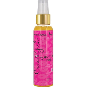(D) CRAZY GIRL WANNA BE GLAM GLITZY BODY SPARKLE MIST GOLD 4 OZ
