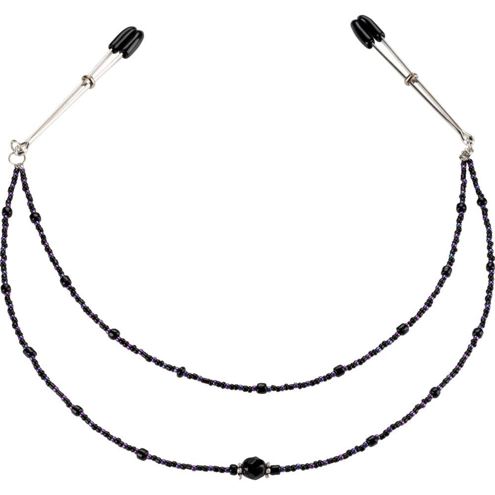Spartacus Double Strand Nipple Clamps, Purple