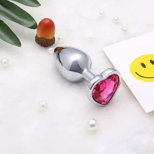 Akstore Small Fetish Anal Plug Butt Heart Personal Sex Massager(Rose)