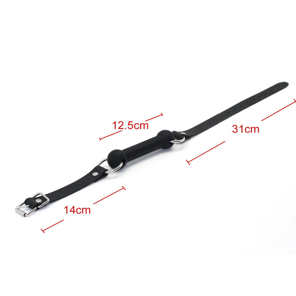 SMspade Sex Mouth Gag Bit Dog Bone (Black)