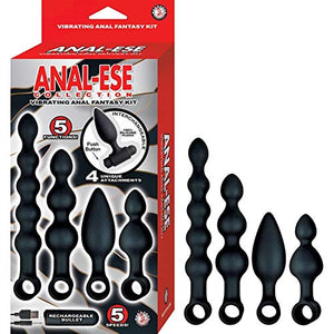 Anal-Ese Coll Vibrat Anal Fant Kit-Bl