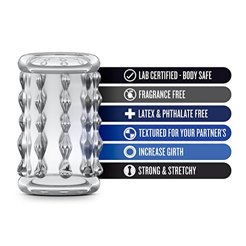 Stay Hard Cock Ring Sleeve 04 - Soft Tickly Nubs Enhance Pleasure - Slide It On Penis, Vibrator, Dildo - Stack, Mix, Match To Create Unique Sensations - Adds Girth - Sex Toy For Men, Women, Couples