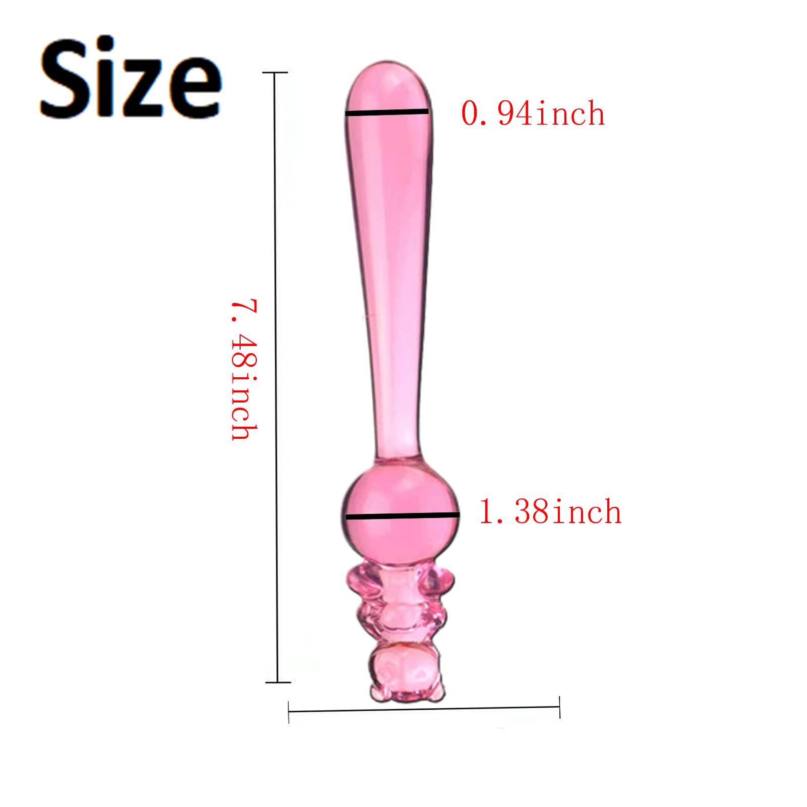 Crystal Glass Dildo Prostate Massager G Spot Stimulator,Long Glass Dildo Crystal Penis Thruster Pleasure Wand Anal Plug Vaginal