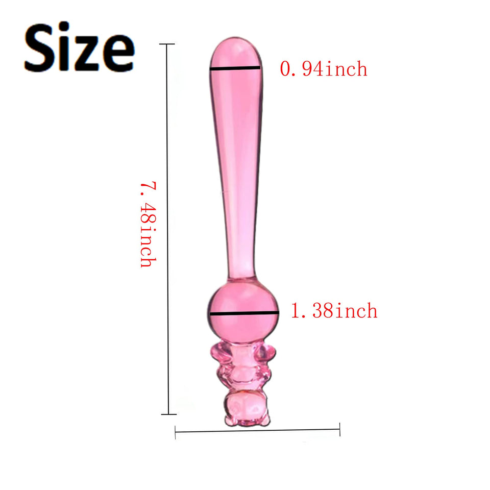 Crystal Glass Dildo Prostate Massager G Spot Stimulator,Long Glass Dildo Crystal Penis Thruster Pleasure Wand Anal Plug Vaginal