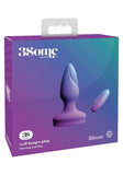3Some Wall Banger Silicone Rechargeable Remote Control Vibrating Anal Plug - Purple