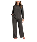 Max & Mia Womens 2 Pc Hoodie Lounge Set (US, Alpha, Small, Regular, Regular, Heather Charcoal (Gray))