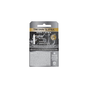 Trojan Supra Ultra-Thin Polyurethane Condoms - Box Of 3