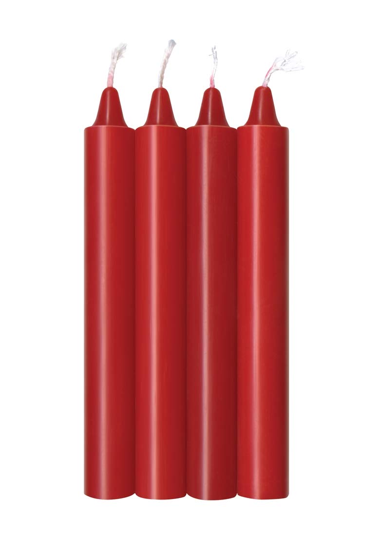 Icon Brands - The 9s, Make Me Melt Sensual Warm-Drip Candles, 4 Pack, Red Hot