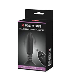 (D) Pretty Love Beaded For Ext Pleasure Butt Plug W/ Remote