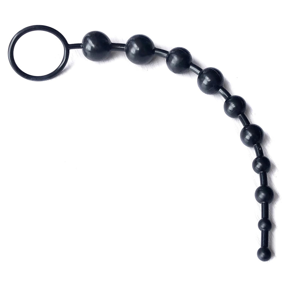 10 Balls Anal Beads Butt Plug, Soft Adult Sex Toys, Anal Sex Toy Waterproof Plug for Adult Sex Games, Men, Women and Couples