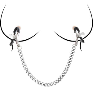 Powerful Nipple Sucker Nipple Chain Clamps Set Nipple Sucking Stimulator with Adjustable Metal Breast Clamps Nipple Clips for Co