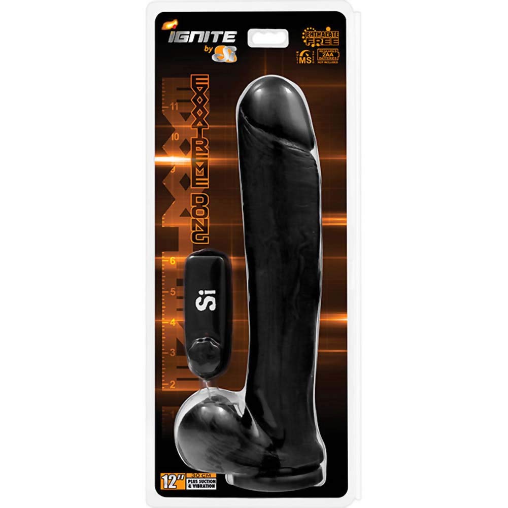 Exxxtreme Dong With Egg And Amp Suction Cup Dildo, Black