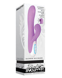 Evolved Love Is Back Super Sucker Silicone Rechargeable Rabbit G-Spot Vibrator Pinkpurple