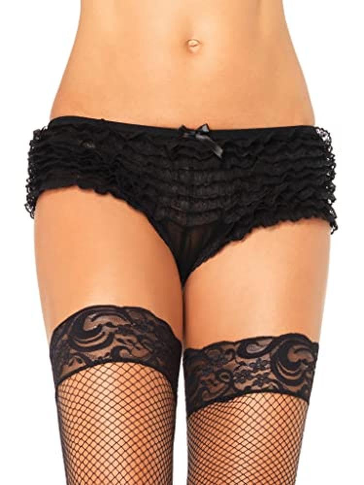 Micromesh Lace Ruffle Tanga Short