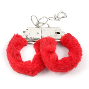 Furry Sex Handcuffs with Keys,Adjustable Ankle Cuff Bracelets,Stainless Sex Bondage Restraints,SM Plush Bondage Fetish Handcuffs