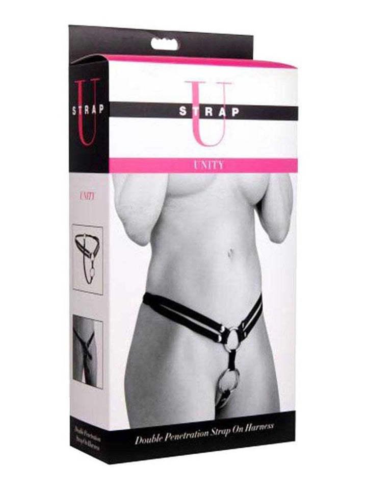 Strap U Unity Double Penetration Strap On Harness, Black (Ad918)