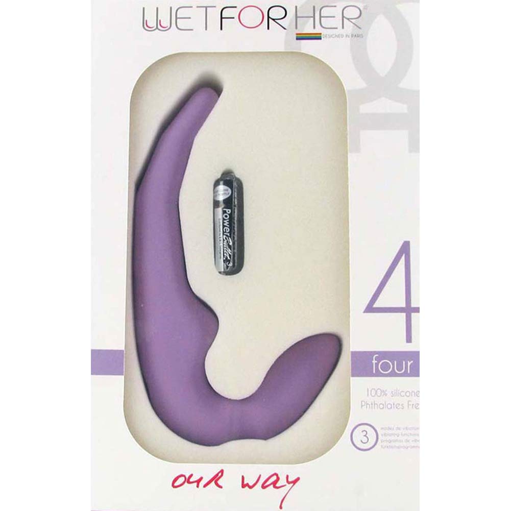 Wet For Her Four Lesbian Sex Toy Dildo  Purple