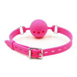 Silicone Breathable Ball Gag - Ball Gag Breathable Silicone Ball with Holes Open Mouth Gag Sex Toy for Adult Bondage Restraints