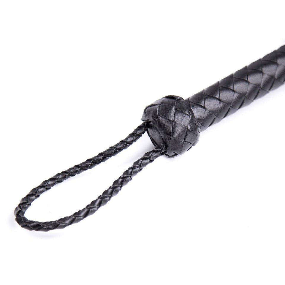 Premium Purple Leather Flogger for Couples - Deluxe BDSM Whip for Sensual Play, Erotic Exploration & Fetish Adventures - Adjusta