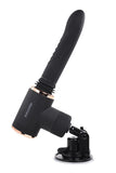Too Hot To Handle Rechargeable Silicone Thrusting Vibrator With Suction Cup - Black