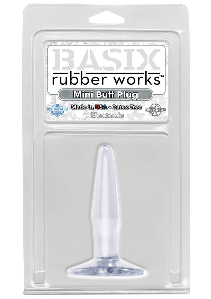 Basix Rubber Works 4-Inch Mini Butt Plug Purple