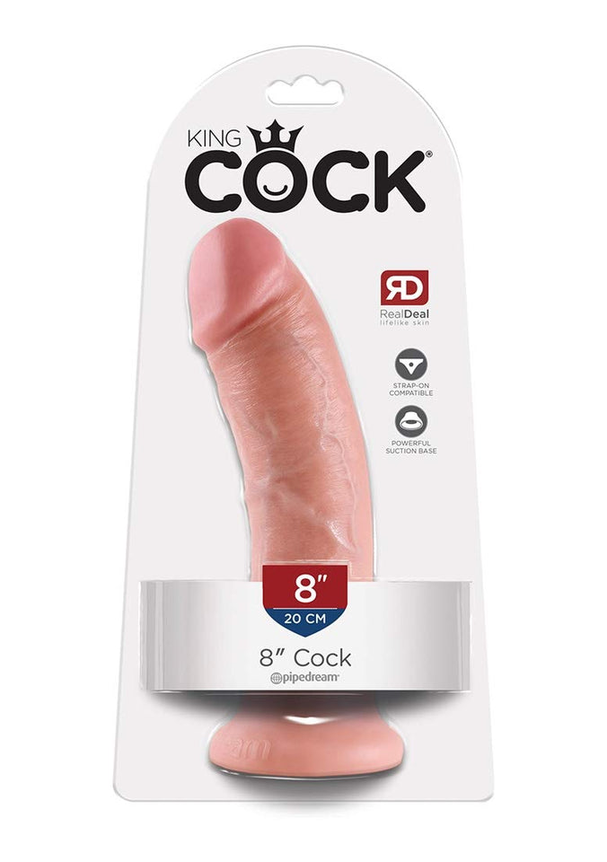 Pipedream King Cock Dildo, Flesh, 8 Inch