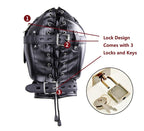 Full Face Mask Head Hood Faux Leather Open Mouth Bondage Restraints Face Mask with Lid, Fetish BDSM SM Game Blindfold, Full Head